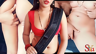 One day Indian girl siya hubby younger come at her house to meet his brother is not at home that time but Desi girl  siya wearing a hot black saree in red lipstick she looks Fantastic, her hubby brother got flat on her and they enjoy sex as cheating wife