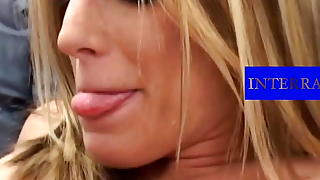 This hot blonde leaves her high school sweetheart and 2 little ones behind to find some big black dick in spite of her white loving asshole husband, so today, watch Jackie Moore suck a big fat one and take it in her tiny white guys only prior pussy hole! She got stretched out and hammered hard and loved it. Welcome to the dark side Jackie!