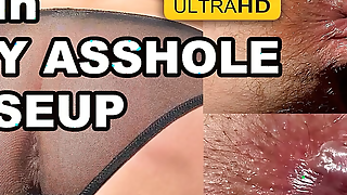 4K ULTRAHD 25 min ONLY Ass Hole CLOSEUP. Anal close-up sex. Hairy anal. Big anal open hole.